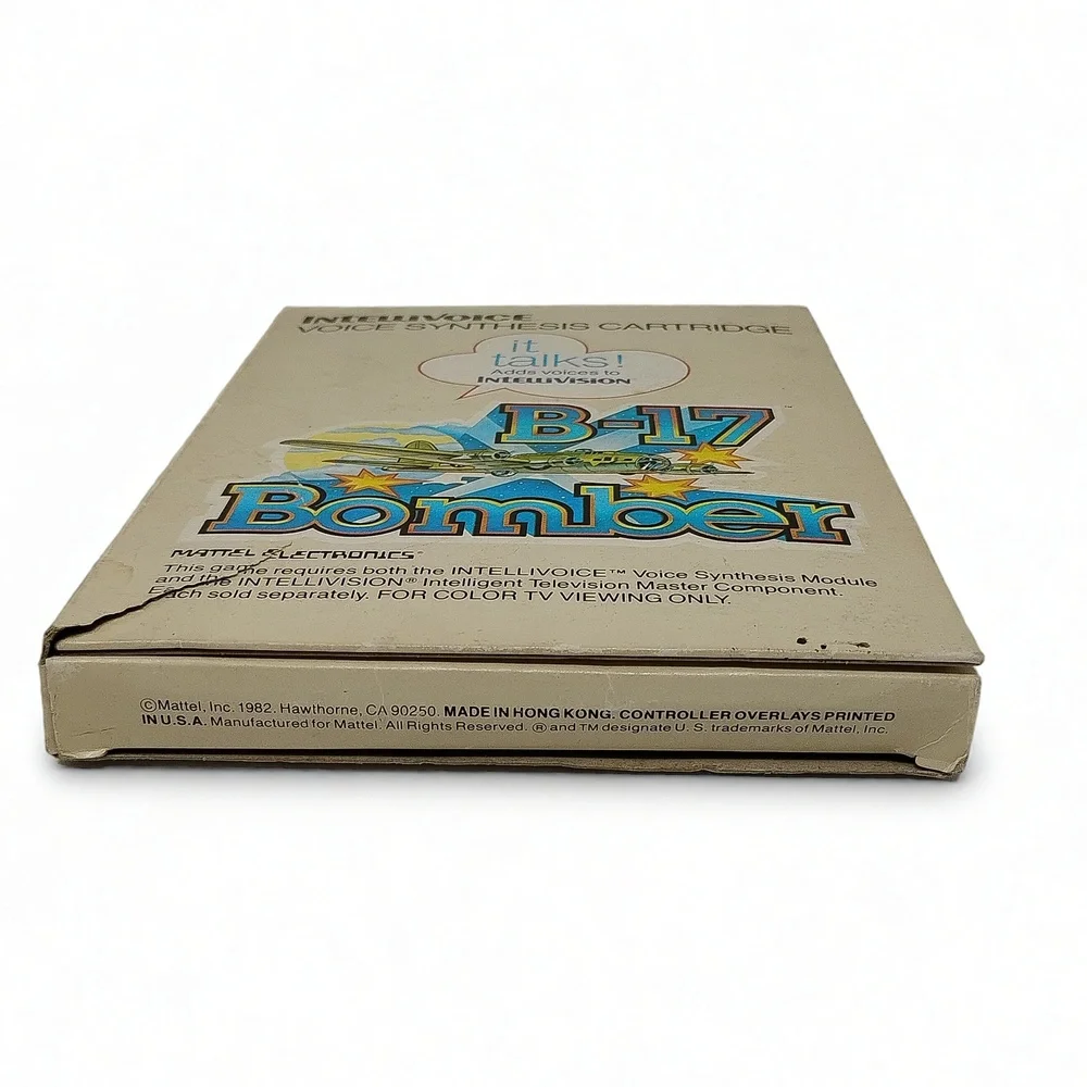 1982 Mattel Intellivision B-17 Bomber Voice Game Manual Overlay Retro Console